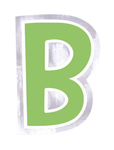 48 balloon stickers letter B