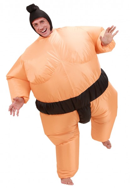 Inflatable sumo fighter costume