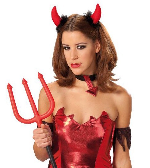 Cheeky devil horns Halloween hair clips