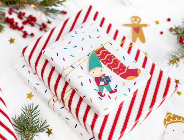 12 classic Christmas gift tags