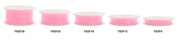 Chiffon gift ribbon in candy pink 3.8cm x 25m 2