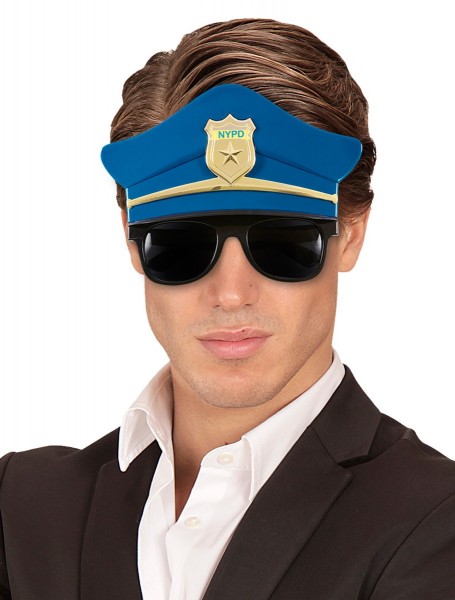Officer Brille Mit Polizeimütze