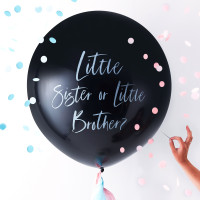 Aperçu: Ballon latex nouveau-né Star Brother or Sister 60cm
