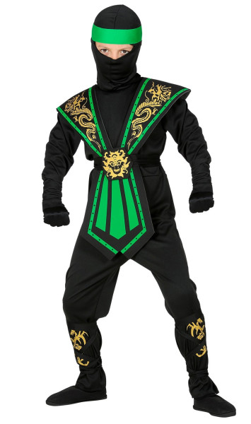 Grünes Ninja Kostüm Katashi für Kinder 4