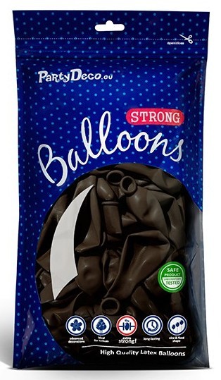 50 ballons métalliques Partystar marron 30cm 2