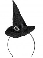 Vista previa: Mini sombrero de bruja Cassandra Black