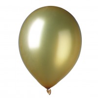 Preview: 9 Metallic latex balloons Island Gold 30cm