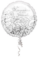 Foil Balloon Congratulazioni per la comunione bianco-argento