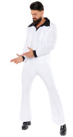 Widok: Biały męski garnitur imprezowy Night Fever z lat 70