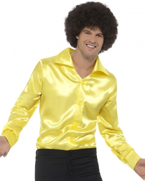 Chemise disco glamour jaune