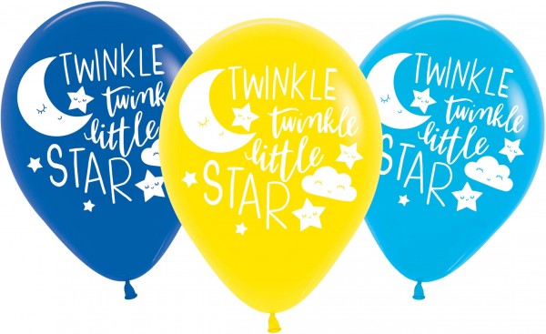 6 Twinkle Little Star Ballons 27,5cm