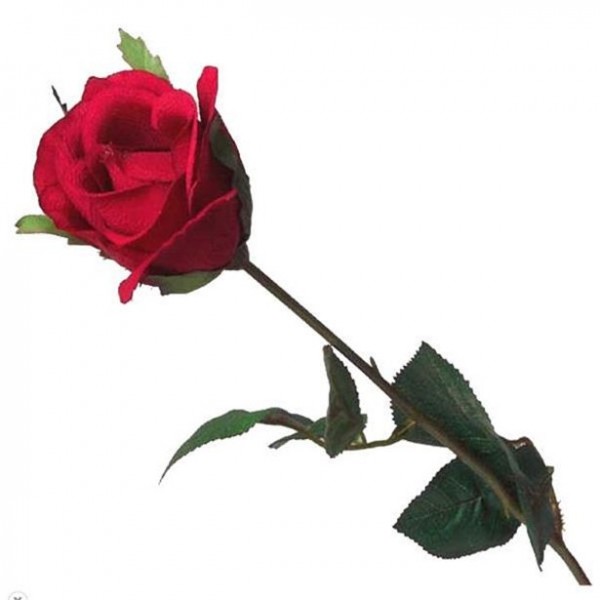 Nobile rosa rossa artificiale 59 cm