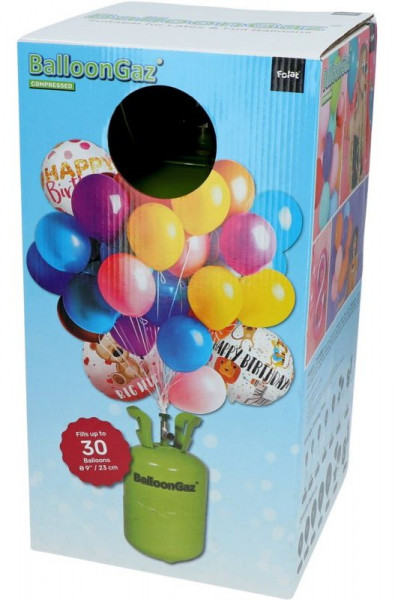 Butelka jednorazowa z helem 30 balonów 2