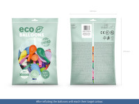 100 Eco Pastell Ballons bunt 26cm