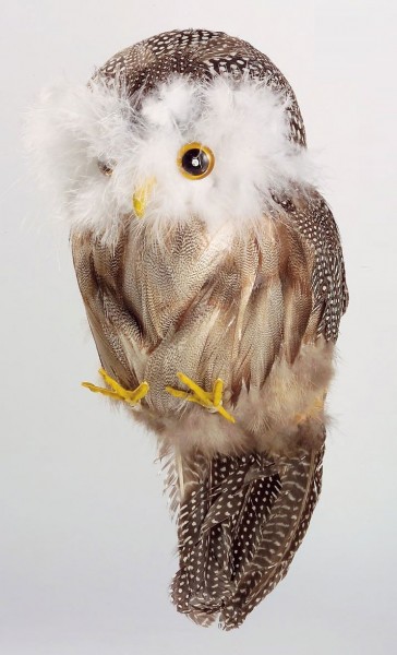 Owl Fluffy gjord av fjädrar