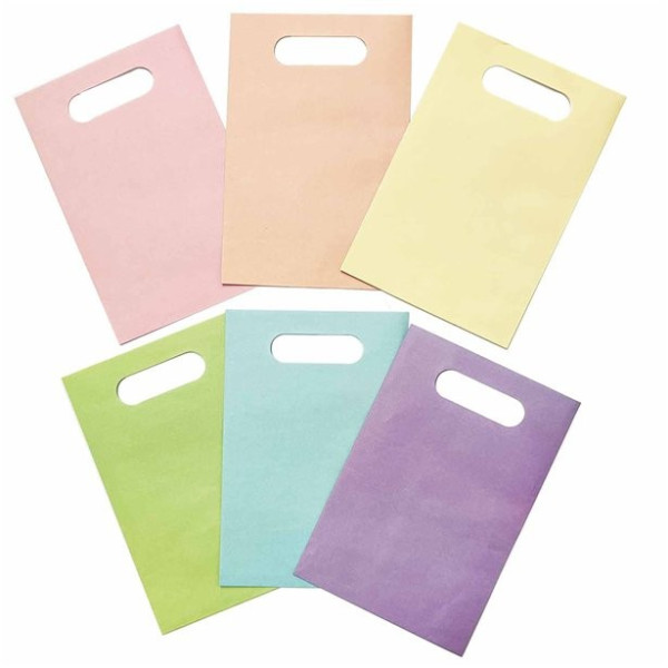 6 bolsas de regalo en color pastel