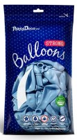 Vorschau: 100 Partystar metallic Ballons pastellblau 23cm
