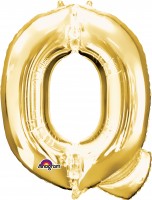 Buchstaben Folienballon Q gold 81cm