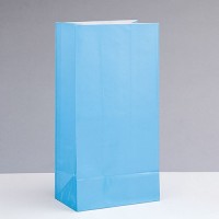 12 bolsas de papel para regalo Valentina celeste
