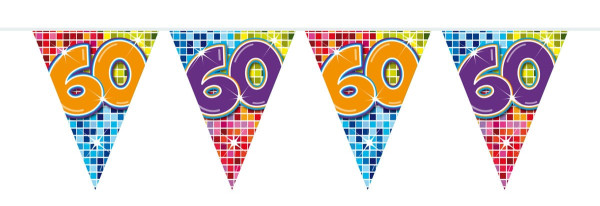 Guirnalda de banderines Groovy 60th Birthday 3m