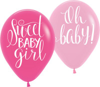 6 Sweet Baby Girl Ballons 27,5cm