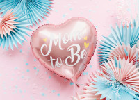 Pink mom to be heart balloon 45cm
