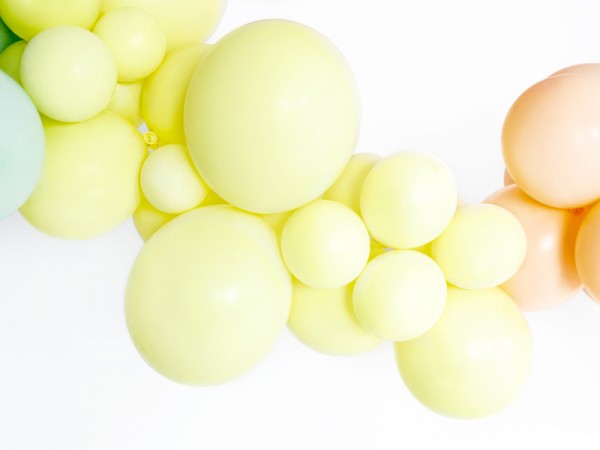 100 balonów Partylover pastelowy żółty 27cm 2