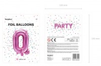 Förhandsgranskning: Folieballong Q fuchsia 35cm