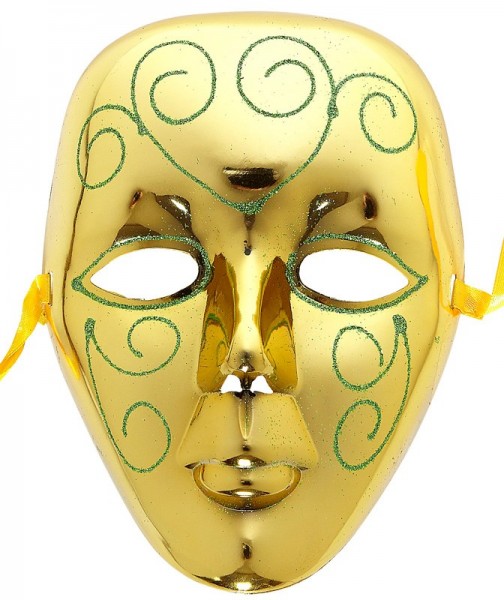 Złota maska pełnotwarzowa Venezia