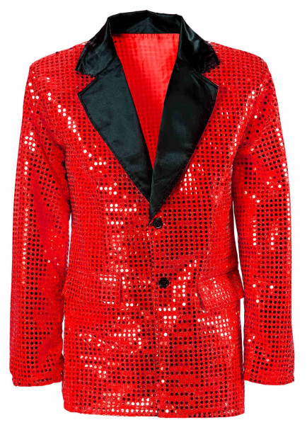 Sequin jacket red