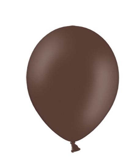 100 party star balloons chocolate brown 23cm