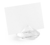 10 Diamanten Kartenhalter transparent 4cm