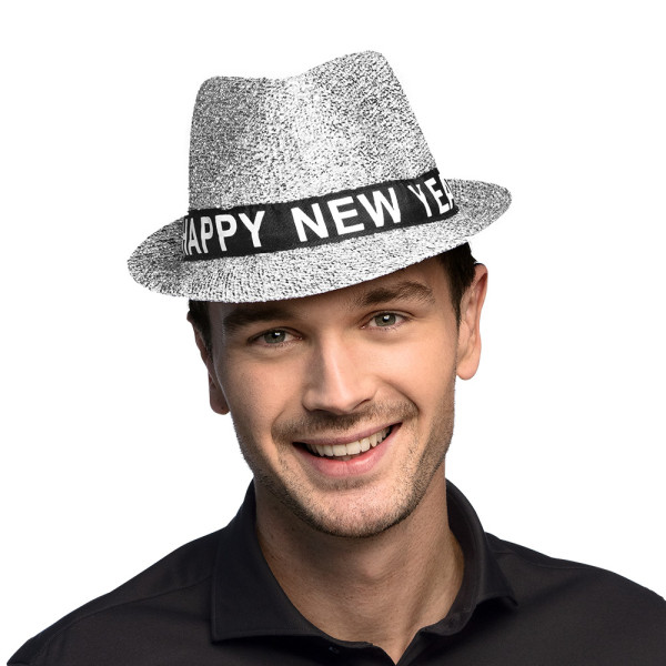 Szczęśliwego Nowego Roku brokatowa czapka imprezowa 3