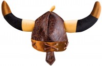 Preview: Brown viking fabric helmet