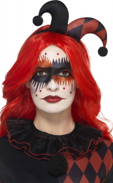 Creepy Jester Make-Up Set Mit Wimpern 5