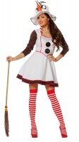 Preview: Snowman snow woman dress with hat