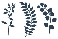 Preview: 9 Blue decorative leaves Bloomingville