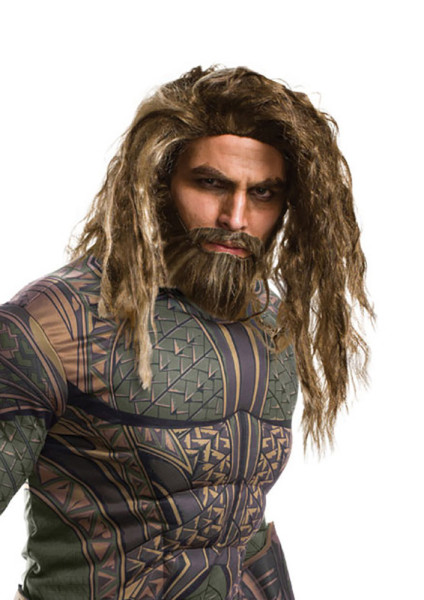 Set de peluca y barba Aquaman Deluxe