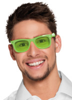 Neonowe zielone okulary unisex