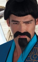 Vista previa: Barba de samurai negra en 2 partes