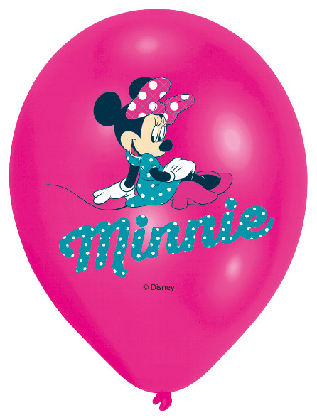 6 Pinke Minnie Mouse Luftballons 27,5cm 3