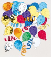 Confettis ballons et serpentins colorés 14g