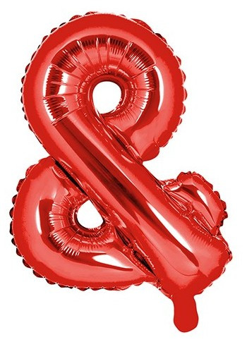 Rød- og bogstavballon 35 cm