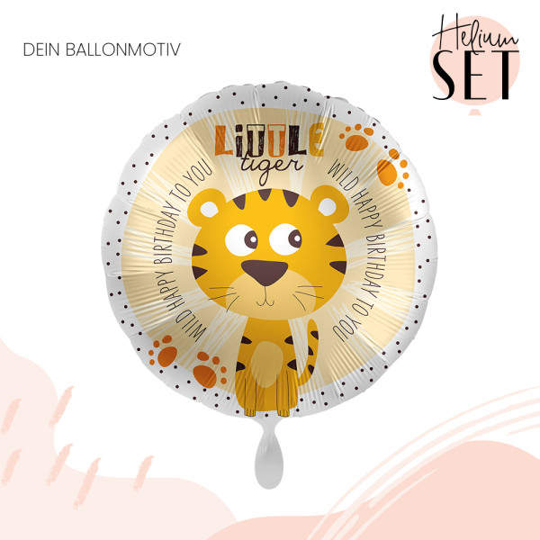 Little Tiger Birthday Ballonbouquet-Set mit Heliumbehälter 2