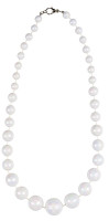 Vorschau: Weiße Charleston Flapper Perlenkette