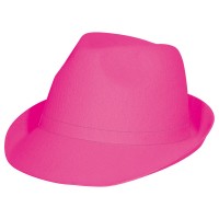 Różowy kapelusz fedora Benny
