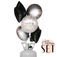 Vorschau: Hello Glückwunsch Ballonbouquet-Set mit Heliumbehälter