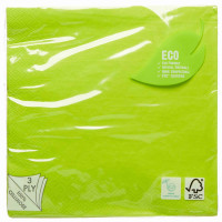Aperçu: 20 serviettes écologiques vert lime 33 cm