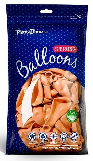 20 Partystar metallic Ballons apricot 23cm 2