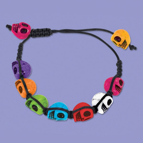 Colorful Day of the Dead bracelet